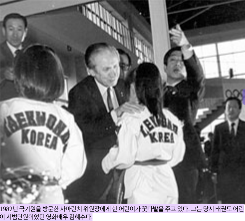 오늘 새롭게 안 사실. 
88올림픽 당시 미동초등학교 태권도시범단이었던 김혜수 어린이는 화동으로 선발되어 사마란치 IOC위원장에게 꽃다발을 전달하였다. 중앙일보 기사엔.. 김혜수 얼니이를 김양이라고 적어놓음 ㅋㅋㅋ