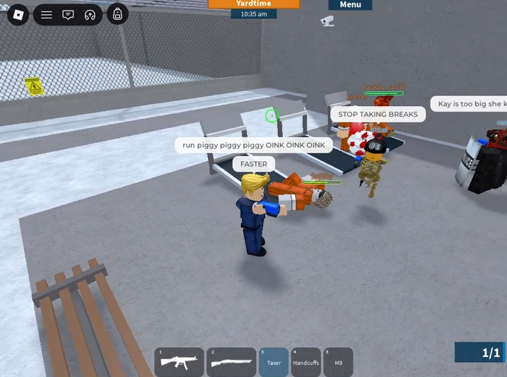 I love shooting people in this game it's like my own little ant farm and I get to shoot and kill the ants #Violence #Prisoners #Ants #Roblox