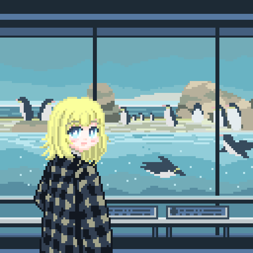 また水族館行きたいな

#dotpict
#pixelart