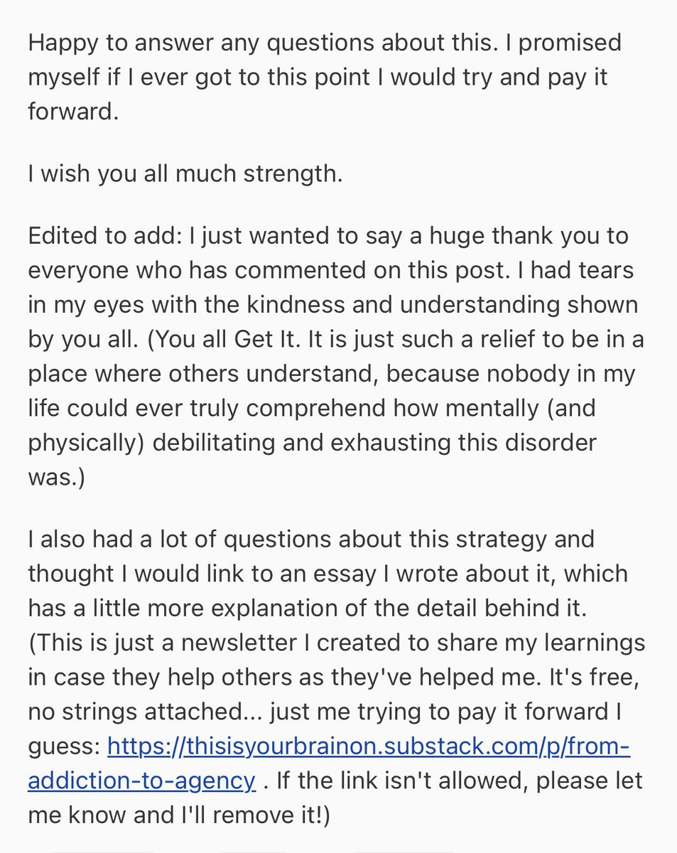 tiranyamisu's tweet image. Using my follower increase to show you guys this Reddit post I found on b/p recovery bc I thought it was interesting and not the usual ‘go outside for a walk! If you don’t want an Apple you’re not hungry!’ Shtick