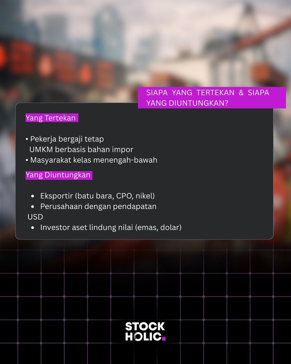 stockholicidn's tweet image. Jika Rupiah menembus 17.000, ini bukan sekadar angka.

Pelemahan nilai tukar mencerminkan tekanan ekonomi, arus modal keluar, dan meningkatnya biaya impor. Dampaknya langsung terasa ke harga energi, pangan, kesehatan, dan teknologi, serta menekan daya beli masyarakat.

Di saat…