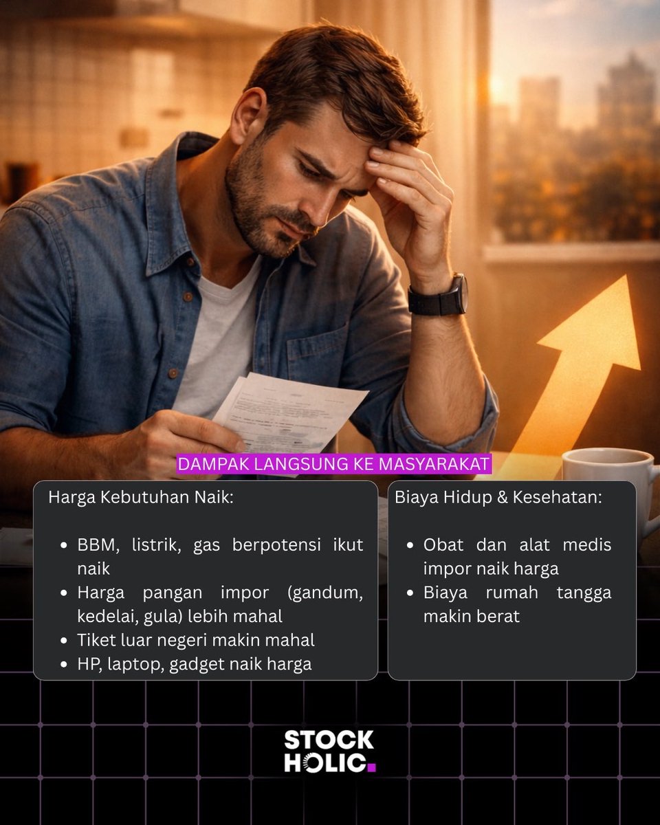 stockholicidn's tweet image. Jika Rupiah menembus 17.000, ini bukan sekadar angka.

Pelemahan nilai tukar mencerminkan tekanan ekonomi, arus modal keluar, dan meningkatnya biaya impor. Dampaknya langsung terasa ke harga energi, pangan, kesehatan, dan teknologi, serta menekan daya beli masyarakat.

Di saat…