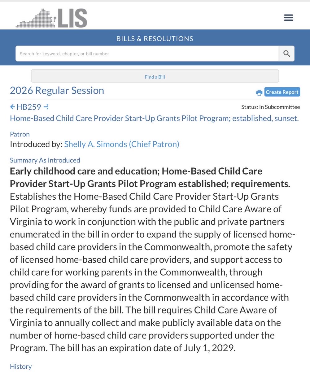 NoVA_Campaigns's tweet image. Virginia Democrats go ALL-IN for Somalia day care fraud 💰 

Introduce “Home-Based Child Care Provider Start-Up Grants Pilot Program:”

Establishes the Home-Based Child Care Provider Start-Up Grants Pilot Program, whereby funds are provided to Child Care Aware of Virginia to work…