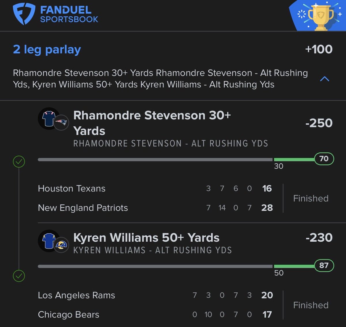 TheModelGod's tweet image. BANG!!!! +100

Sorry for the late post, got caught up in that amazing game. 

We double our money and that’s all you can ask for at the end of the day 💰💰

S/o @UDLRsports for you Labs that helped find this play 💪🏻