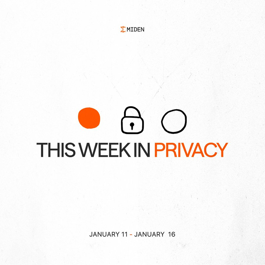 마이든 @0xMiden 𝐓𝐡𝐢𝐬 𝐖𝐞𝐞𝐤 𝐢𝐧 𝐏𝐫𝐢𝐯𝐚𝐜𝐲 2026년은 프라이버시의 해가 될  전망입니다. 지난주에는 초기 프라이버시 코인이 사상 최고가를 경신했고, 주요 L1 블록체인이 프라이버시 해커톤을 발표했으며, 프라이버시  보호 기능을 갖춘 DeFi 플랫폼이 ...