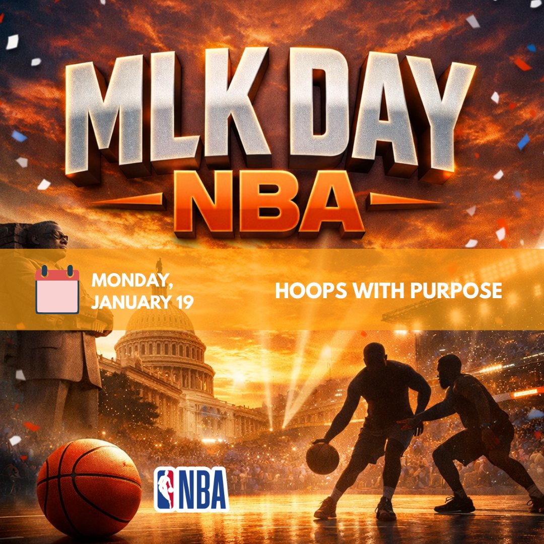 TheOwlGame's tweet photo. 🏀 NBA — Martin Luther King Jr. Day

MLK Day is one of the most meaningful and action-packed dates on the NBA calendar. With games spread throughout the day, the spotlight shines on star power, pace control, and teams that thrive under national attention, often turning these matchups into statement performances rather than routine regular-season games.

Historically, MLK Day contests bring high energy and aggressive rotations, creating ideal conditions for momentum swings and live action as the day unfolds. From early tip-offs to prime-time drama, this is basketball built for fans who follow every possession. Stay in the game and play it smart at https://t.co/6cUTqLRy2w.

👉 Make every bucket count at https://t.co/6cUTqLRy2w
#NBA #MLKDay #NBASunday #OwlGames #BasketballBetting #GameDay