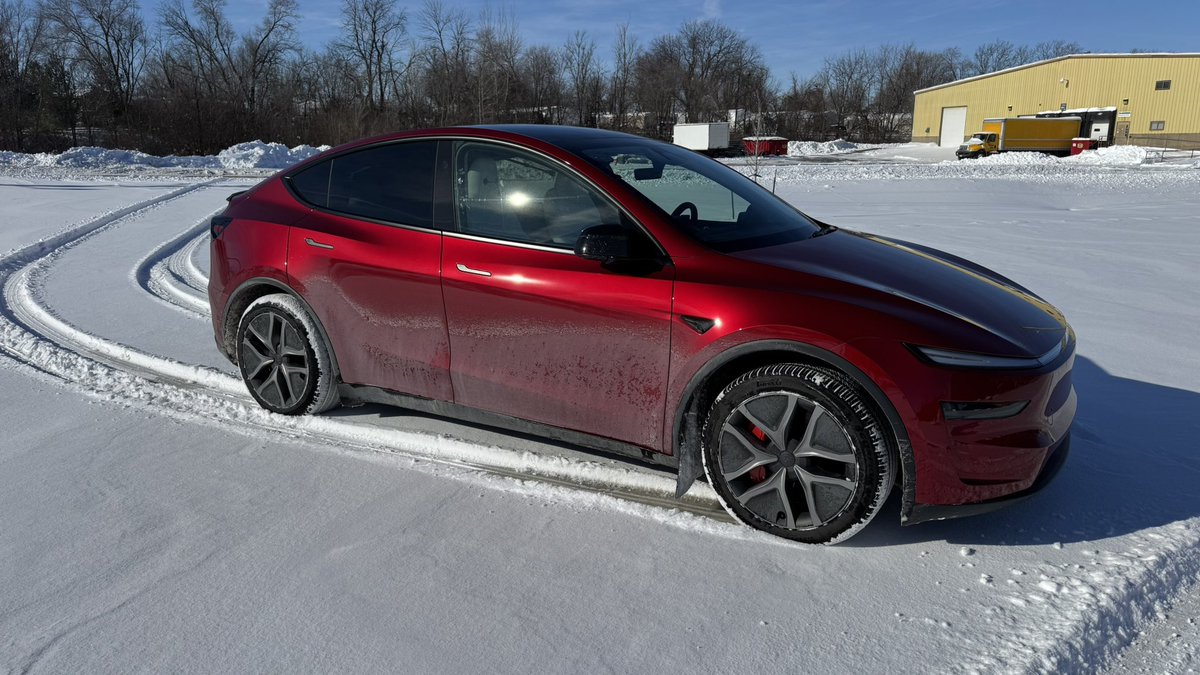 IowaTesla's tweet image. It’s snowing here. The roads are partially covered and slick. FSD V14 drove me and my in-laws to and from the opera today. No issues at all. My 89 year old in-laws felt very confident the car was safe. They talked more about it than I did - which says a lot.