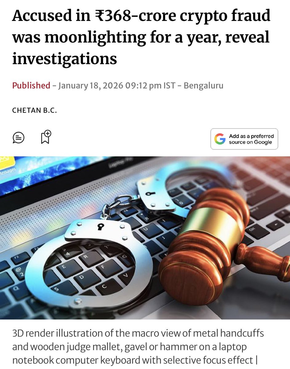 Accused in 7368-crore crypto fraud was moonlighting for a year, reveal  investigations - The Hindu