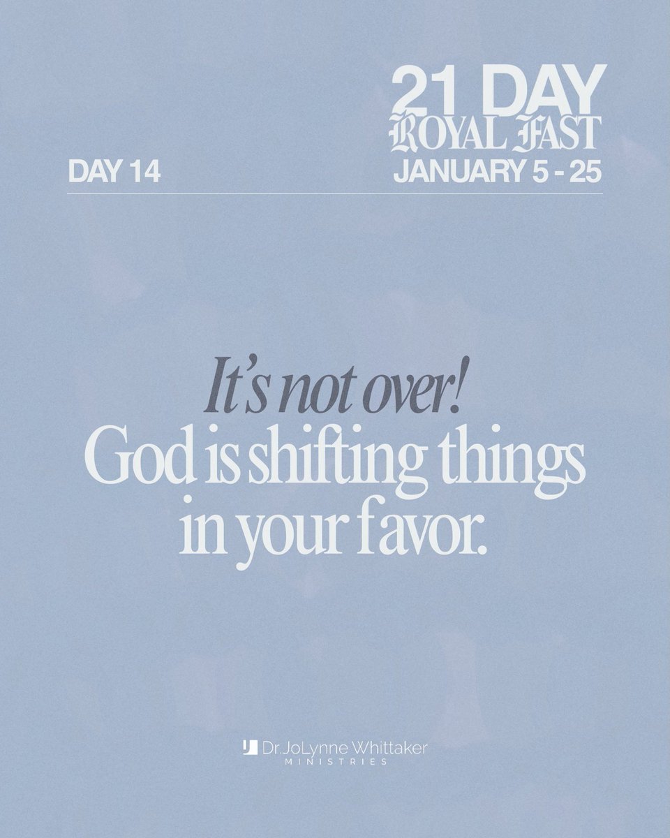 DrJoLynneW's tweet image. DAY 14/21 Day Royal Fast — This fast is a SEED.  And just like a farmer or gardener, you’re going to TRUST this fast as a potent seed….. to grow and produce incredible fruit.

I see God tearing down barriers and breaking apart obstacles, in Jesus’ name.  He’s clearing the way…
