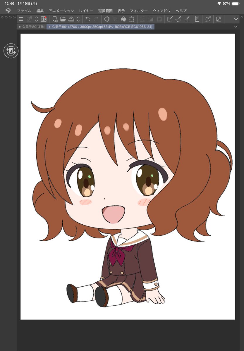 stdk310's tweet image. お昼休憩のお絵描きです♪