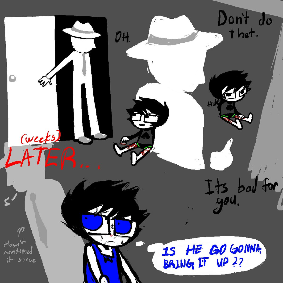 johnegbunny's tweet image. Dad finds out John cuts himself very accurate very cannon actually happened  #stopstuck