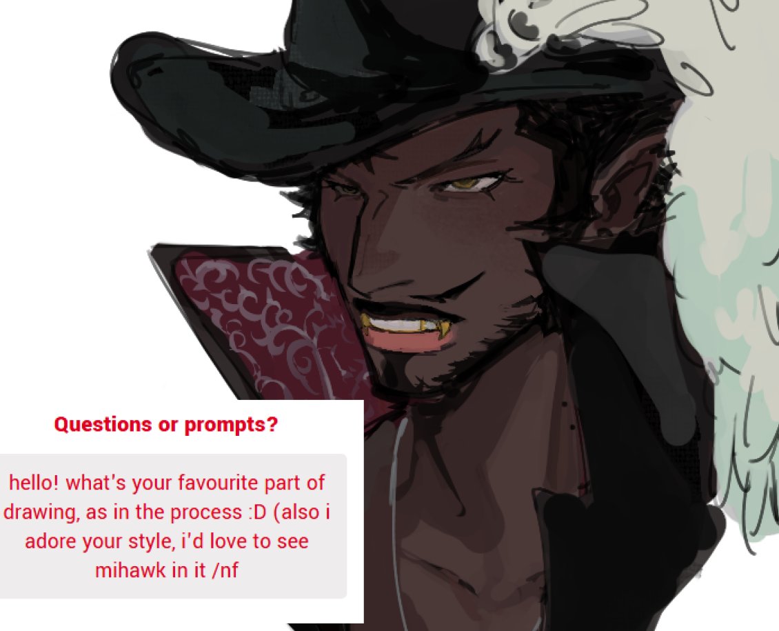 my fave part of drawing is the part where i think about drawing. everything after that feels like hell. thank you!