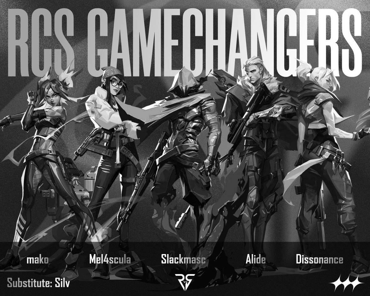 Excited to reveal the long term project we have been working on 🤝
Introducing The RCS GC Team.
The underdogs are coming.

playing today in the GC kickoff open qualifiers!

<a href="/mel4sculaa/">melascula</a>🔐🇺🇿
<a href="/slackmasc/">slackmasc</a> 🧠🇵🇱
<a href="/dissonancevlr/">dissonance</a> 🥶🇺🇦
<a href="/alideliaa/">alide</a> 🏹🇮🇹
<a href="/Makodayo_fps/">Makodayo</a> 🔫🇳🇱

 VFX:<a href="/SpectralVLR/">AF Spectral</a>