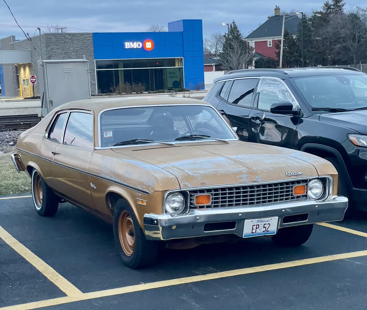 Car_Guy_Tom's tweet image. The big bumpers didn’t do the Nova any favors. Still, I love these. #Chevy #ChevyNova #CarSpotter