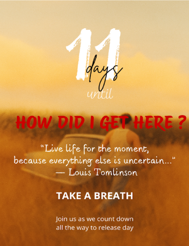 1Dnews_Control's tweet image. Day 11 —  Today's theme is : Presence

Slowing down. Actually living in the moment. Letting what’s here be enough.

#28DaysCountdownToHDIGH #11DaysLeft #LouisTomlinson #HowDidIGetHere
