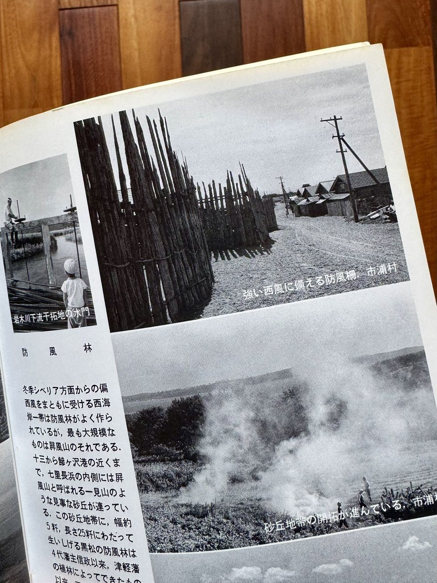 1979年に描いた自分の絵と岩波書店の新風土記-青森県（1958）の1ページ