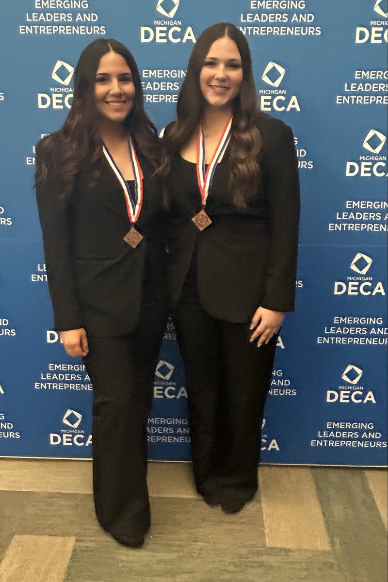 CarlsonDECA's tweet photo. Olivia and Piper are overall finalists and earn their way to the SCDC in March! Nice work ladies! #marauderpride https://t.co/x9gORIfr72