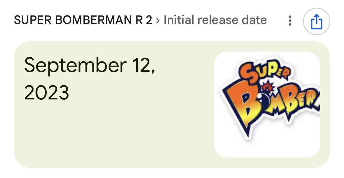 desgamesyt's tweet image. Super Bomberman R 2 (Xbox ver) has one of the longest gaps I’ve ever seen between the disc build being created and the release date.

The disc build was created on February 16, 2023 and the game released on September 12, 2023, almost a 7 month gap 😱