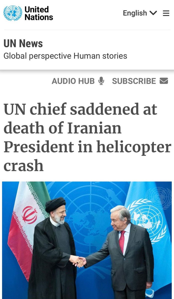 It took 15 days + hundreds of Iranian deaths for UN chief António Guterres to make a statement about the protests.

It took 1 day for him to publicly mourn Iran’s former president after a helicopter crash.

We know where Guterres stands. It’s clearly not with the Iranian people.
