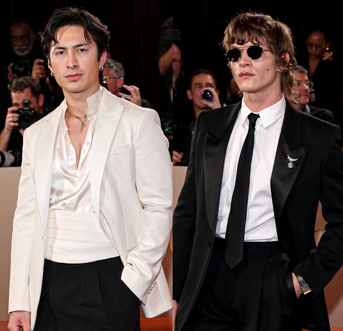 MENin4K's tweet image. LOOK AT THESE TWO STARS #GoldenGlobes