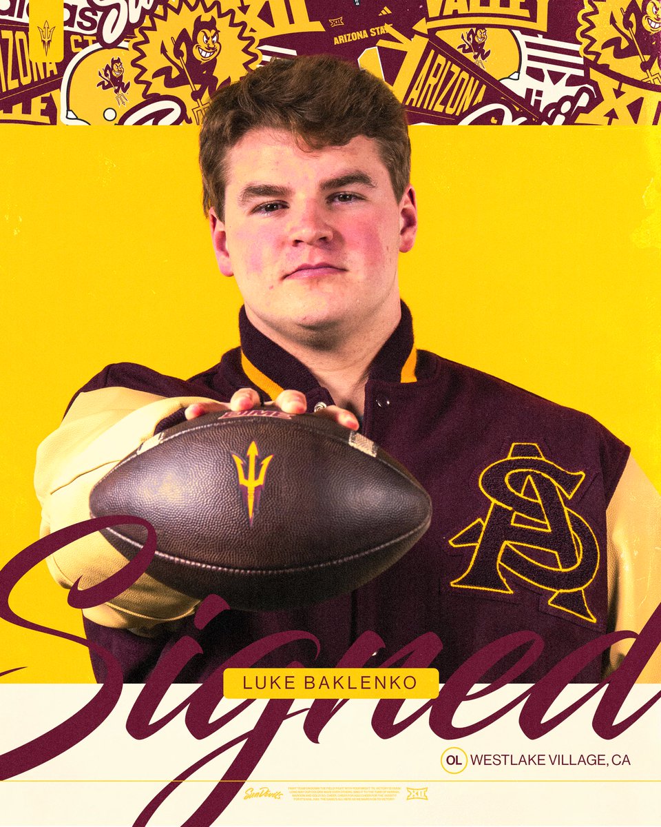 Luke Baklenko has signed with the Arizona State Sun Devils.