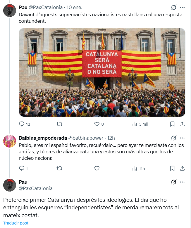De la manito con votantes de Alianza Catalana, con grupos de extrema derecha como Nosaltres Sols!, etc,... algo que decir <a href="/Mamadou_Yeroo/">Mamadouyero Seydi</a> o <a href="/FatimaAatar/">Fàtima Aatar</a> ?