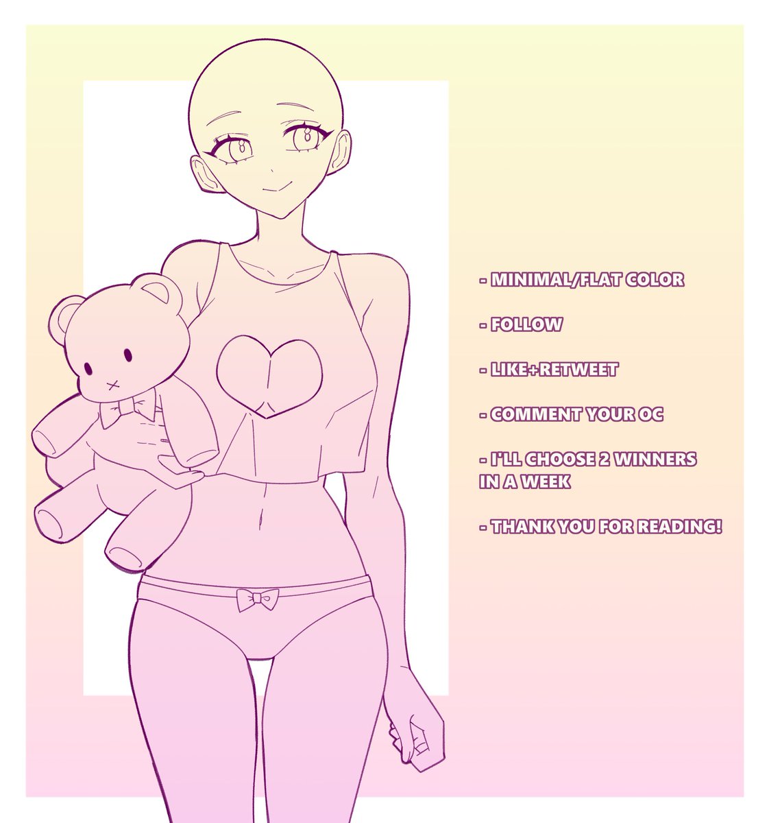 TiromaArt's tweet image. I finally have some free time to do this!

🌸YCH RAFFLE🌸

🌸Follow + Like + RT + Comment with your OC to participate ✨✨

🌸Extra points if you also comment with a cute outfit for the next giveaway! 

🌸Minimal-Flat color

🌸Ends in one week- 2 winners!

#artraffle #artgiveaway