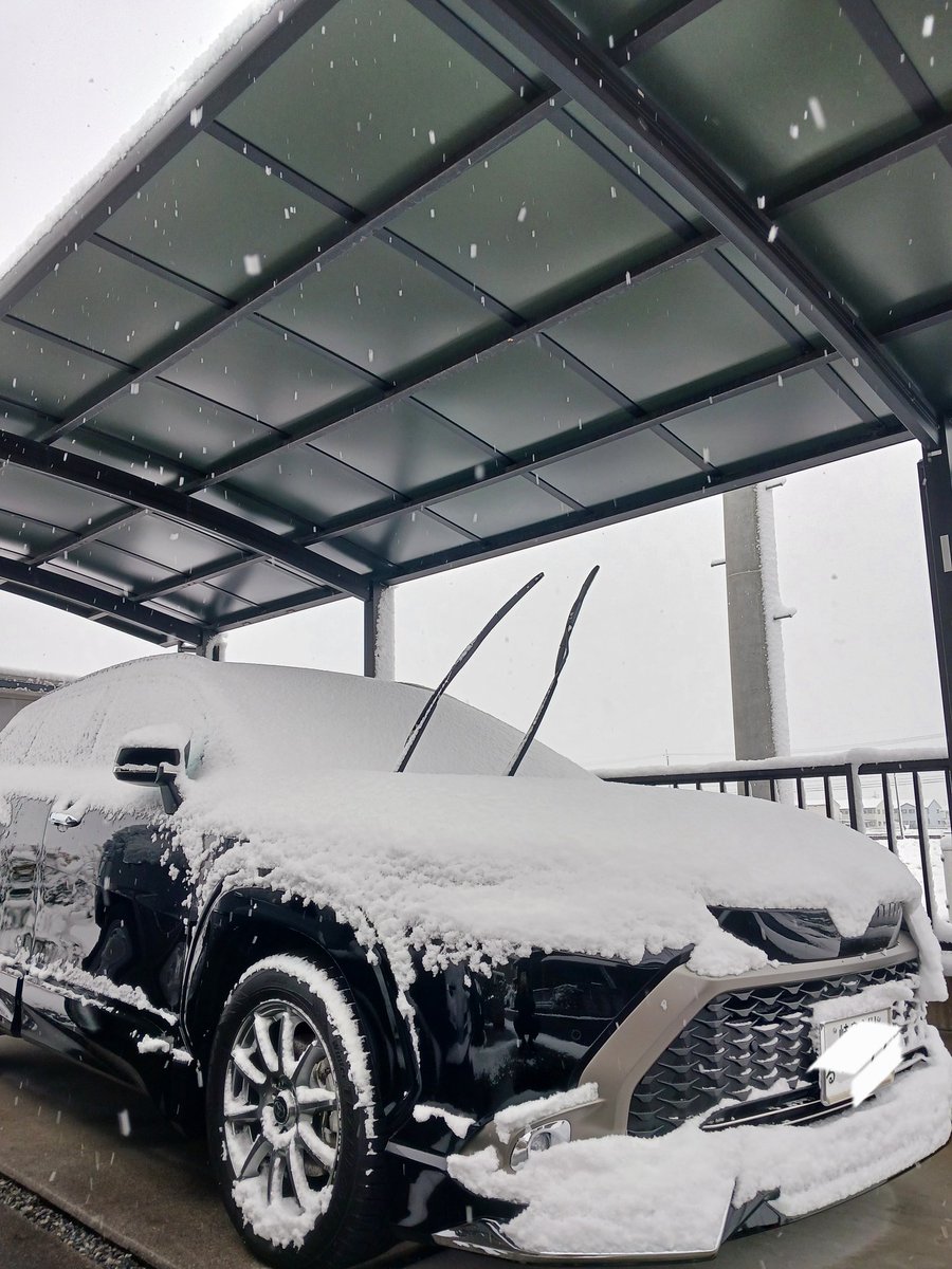 駐車場屋根の意味が無いようだ⛄
