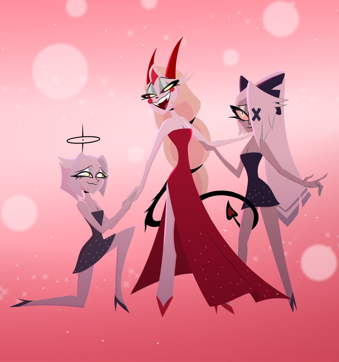 ¡Easy reprise! 

anonymous commission that was cute to do.

#HazbinHotel #HazbinHotelFanart #HazbinHotelVaggie #HazbinHotelCharlie #HazbinHotelLute