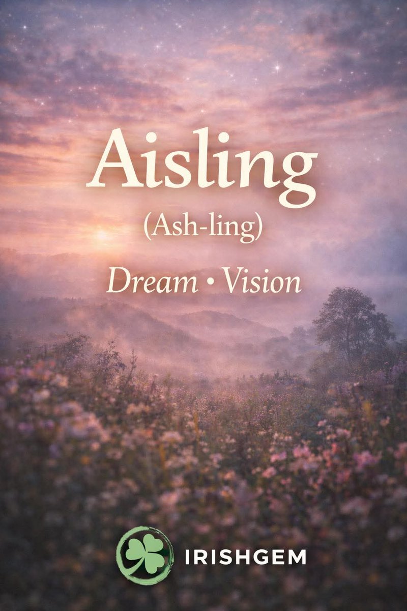 ThisIsIreland3's tweet photo. Irish Girls’ Names & Their Meanings 🇮🇪
🇮🇪 Aisling - Pronounced: Ash-ling
Aisling is an Irish name meaning dream or vision. The word aisling is deeply rooted in Irish poetry & literature, where it referred to a dream-vision often symbolising Ireland itself 💚
#IrishNames #Irish https://t.co/HmC23zEu41