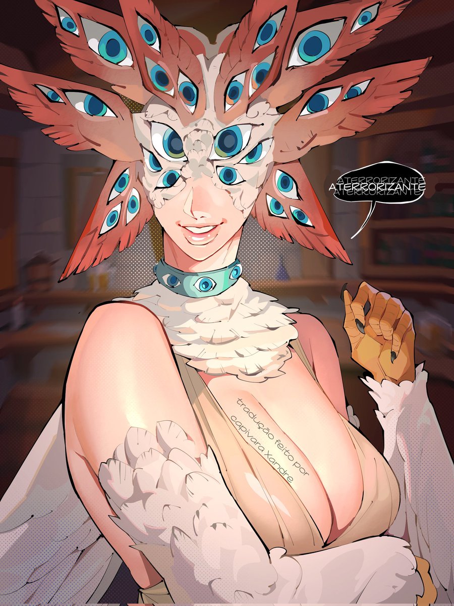 Artista:<a href="/differland_/">Diff</a> 
Arohah Brilhante✨

Ela é uma harpia ou um anjo?