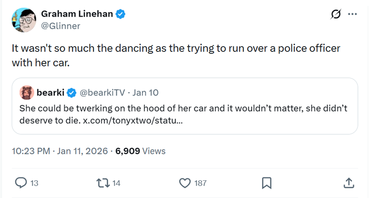 Guy who spends a lot of time "defending women's rights" nonchalantly pivots to defending men who murder women.

There's a word for that, probably many words.

Pathetic.