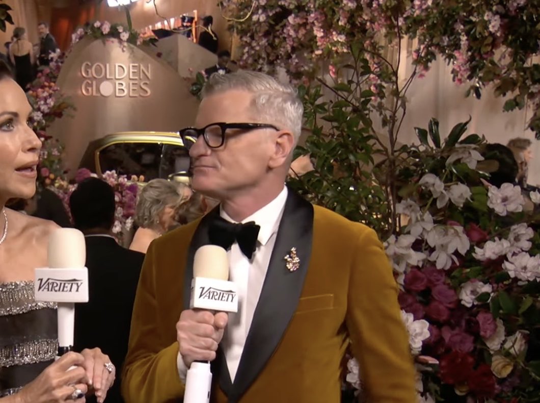 templui's tweet image. what dirt does this man have on variety… cookie monster never fails to get invited #goldenglobes