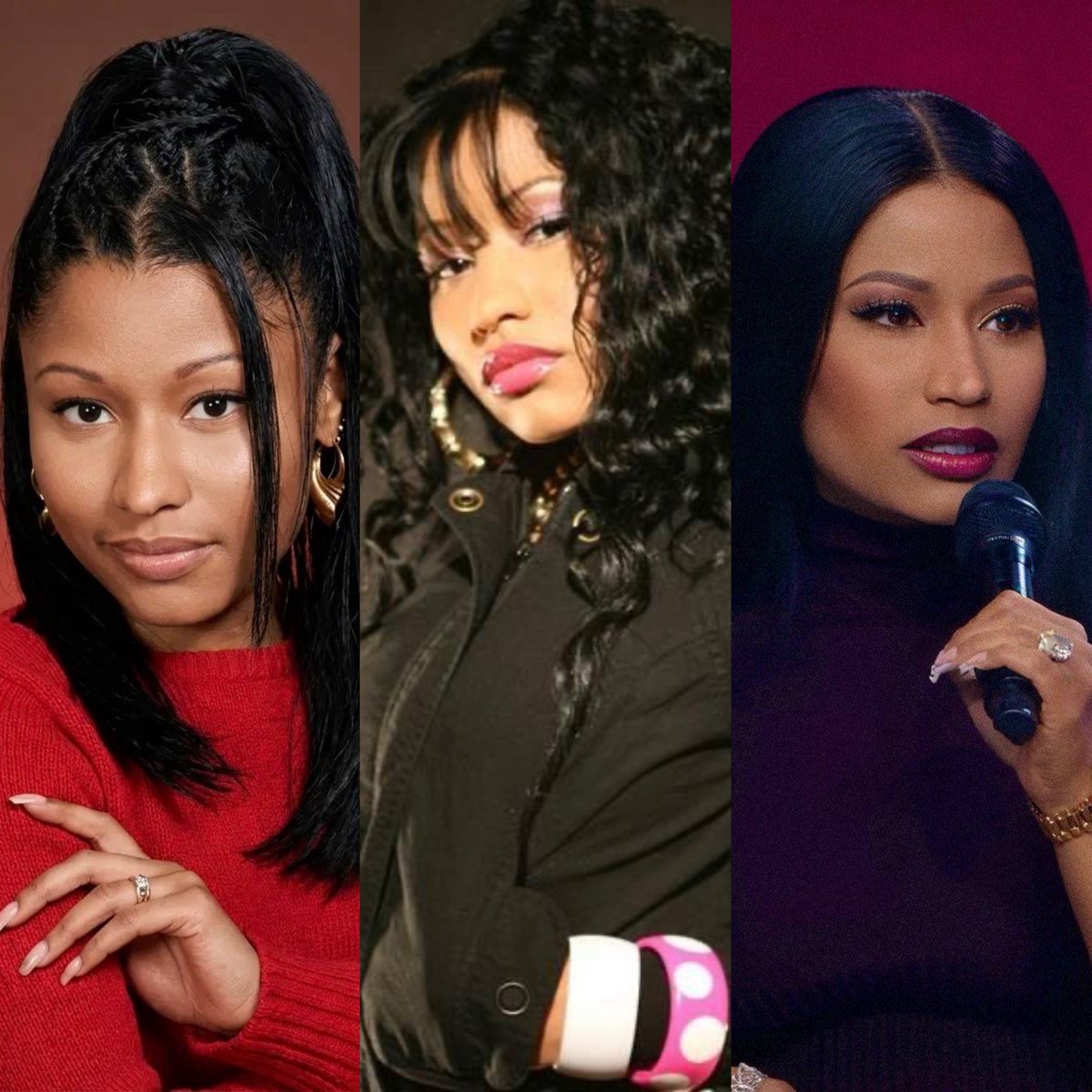 Nicki Minaj at the Age of 
17.                         25.                        43.