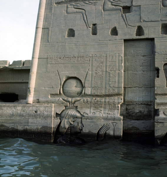 archaeologyart's tweet image. View of the Philae Temple Complex, partially-submerged in the Nile flood before 1968, Aswan. © Jacques Marthelot.