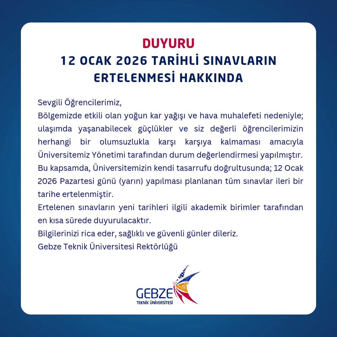 Gebze Teknik Üniversitesi tweet media