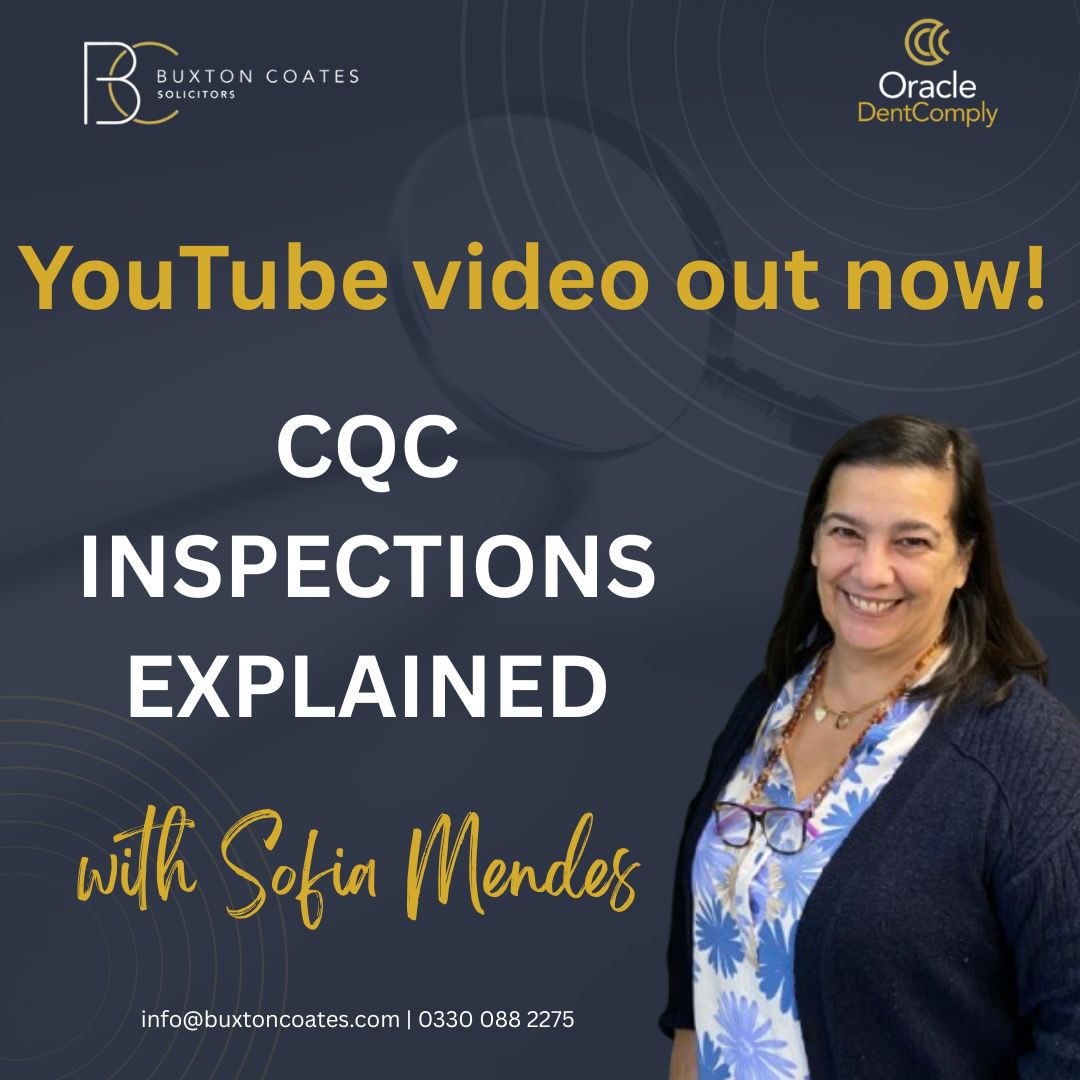 buxtoncoates's tweet photo. 🎥 New Video Now Live on YouTube!

👉 Watch here: https://t.co/EFrKqVFxva

👉 Subscribe to stay up to date with our growing library of expert-led, informative content! 

Info@buxtoncoates.com | 0330 088 2275

#DentalLaw #DentalCompliance #HealthcareEducation #LegalInsights https://t.co/5QHEoSDQFB