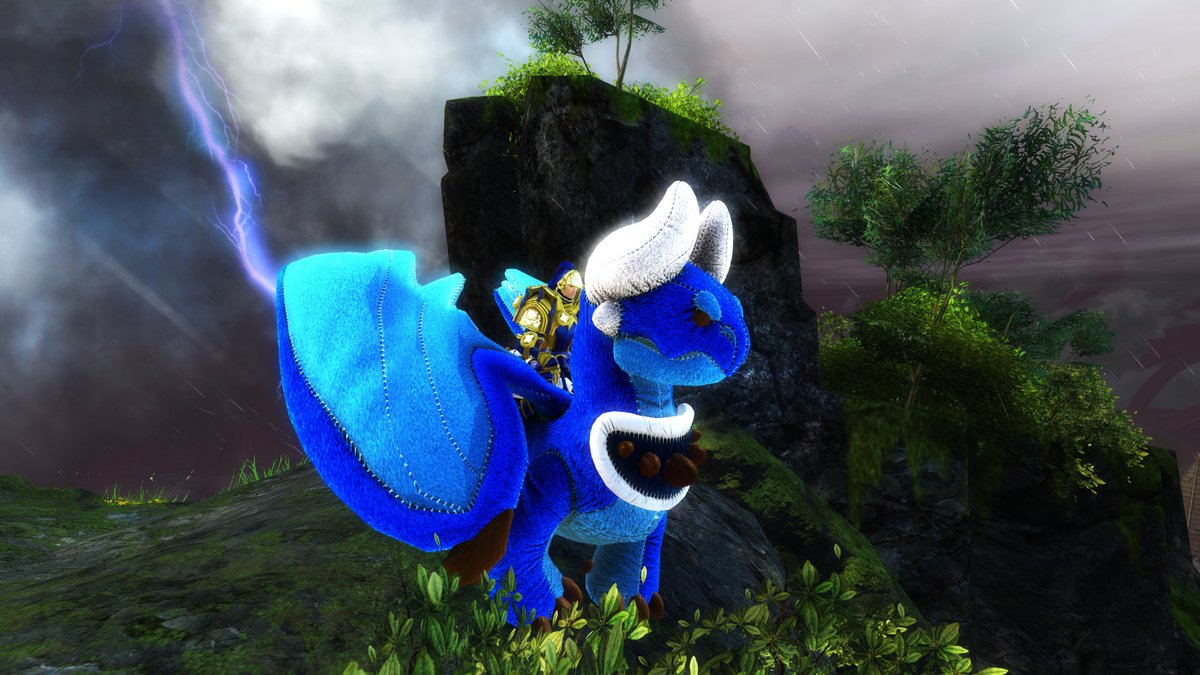 MultimediaJay's tweet image. Guild Wars 2 - Home Of Flying Stuffed Animals.  😂