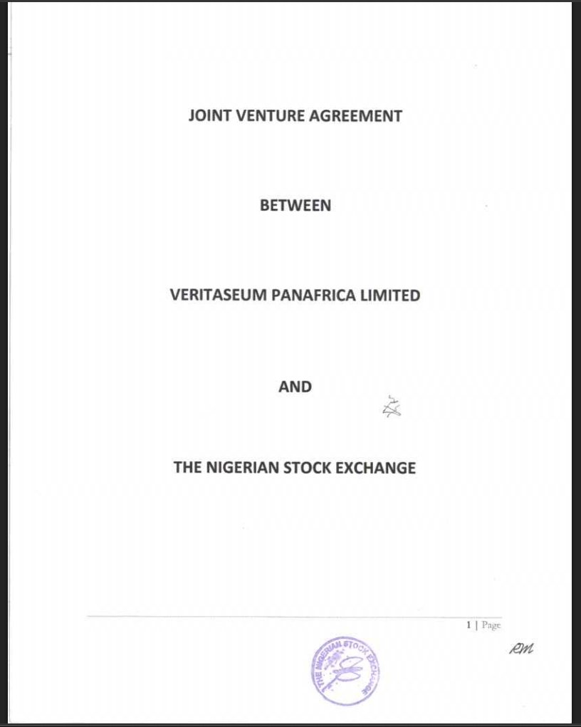 SovereignRiz's tweet image. The SEC destroyed two major deals between Veritaseum, @ReggieMiddleton and the Nigerian and Jamaican Stock Exchanges. 

PROOF: The Nigerian Stock Exchange Joint Venture Agreement signed and sealed and the signed MOU with Jamaican Stock Exchange.

More info can be found in the…