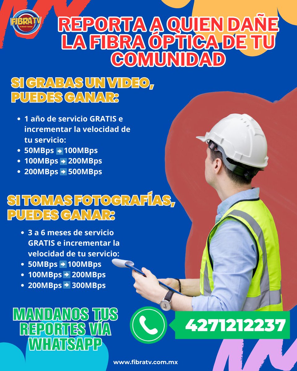 FibratvQro's tweet photo. 🙌 Gracias a tu dedicación para ayúdanos a evitar los cortes, ahora obtienes más beneficios https://t.co/di07SBNcqj
