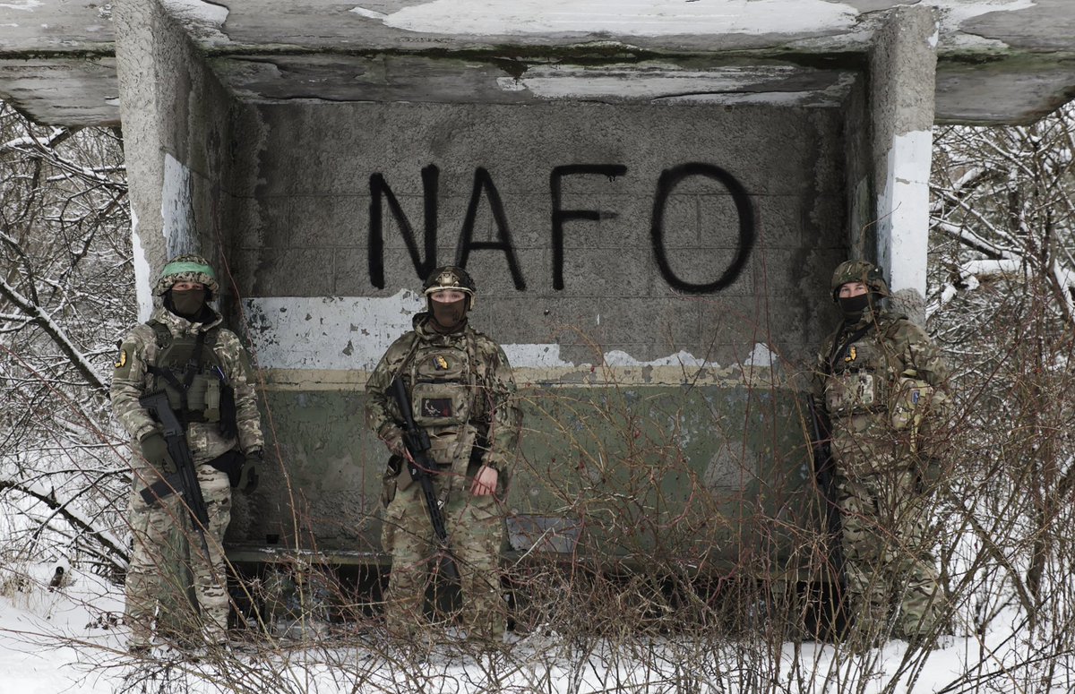 To all NAFO fellas,

This photo was the idea of my boys.

They wanted it simple and honest, no posing, no slogans, no explanations. Just them, the frontline and a word the enemy hates to see: NAFO.

These are my mortar battery. They work in silence, in mud, in cold, under
