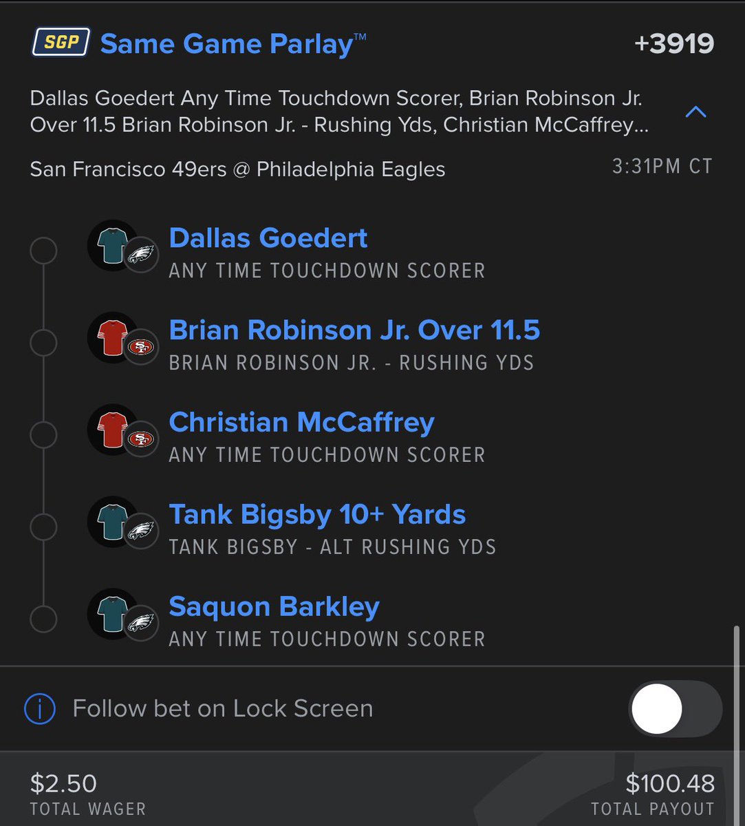 After yesterday’s heartbreaking 5 yard miss, here’s the leverage play.