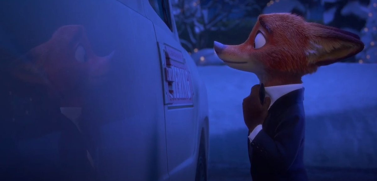 BasicFoxFurry's tweet image. The suit Judy got for Nick was probably the first outfit Nick had been given from someone else since his scout uniform... 🥹

And they both serve the purpose of more or less "blending in"