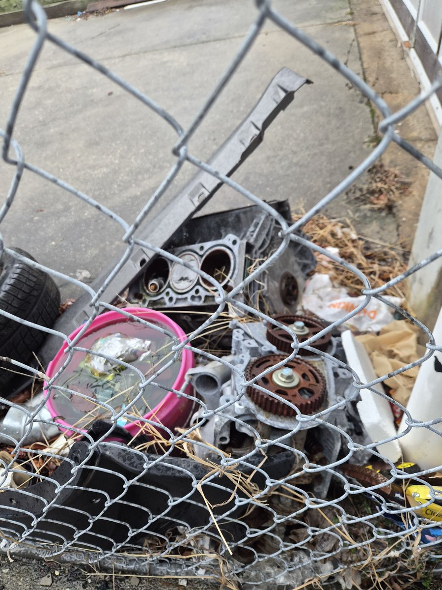 In Atlantic City for my kids cheer competition. Is this a car engine? I  know AC has gotten a bit run down, but this is the 3rd car engine I saw in