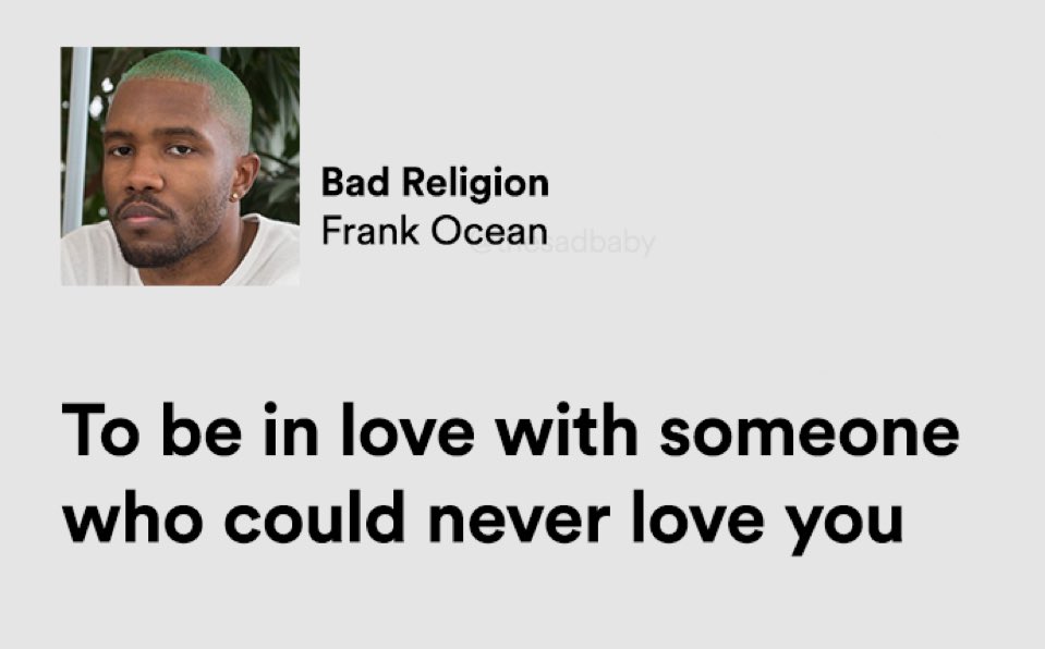 thesadbaby's tweet image. frank ocean.