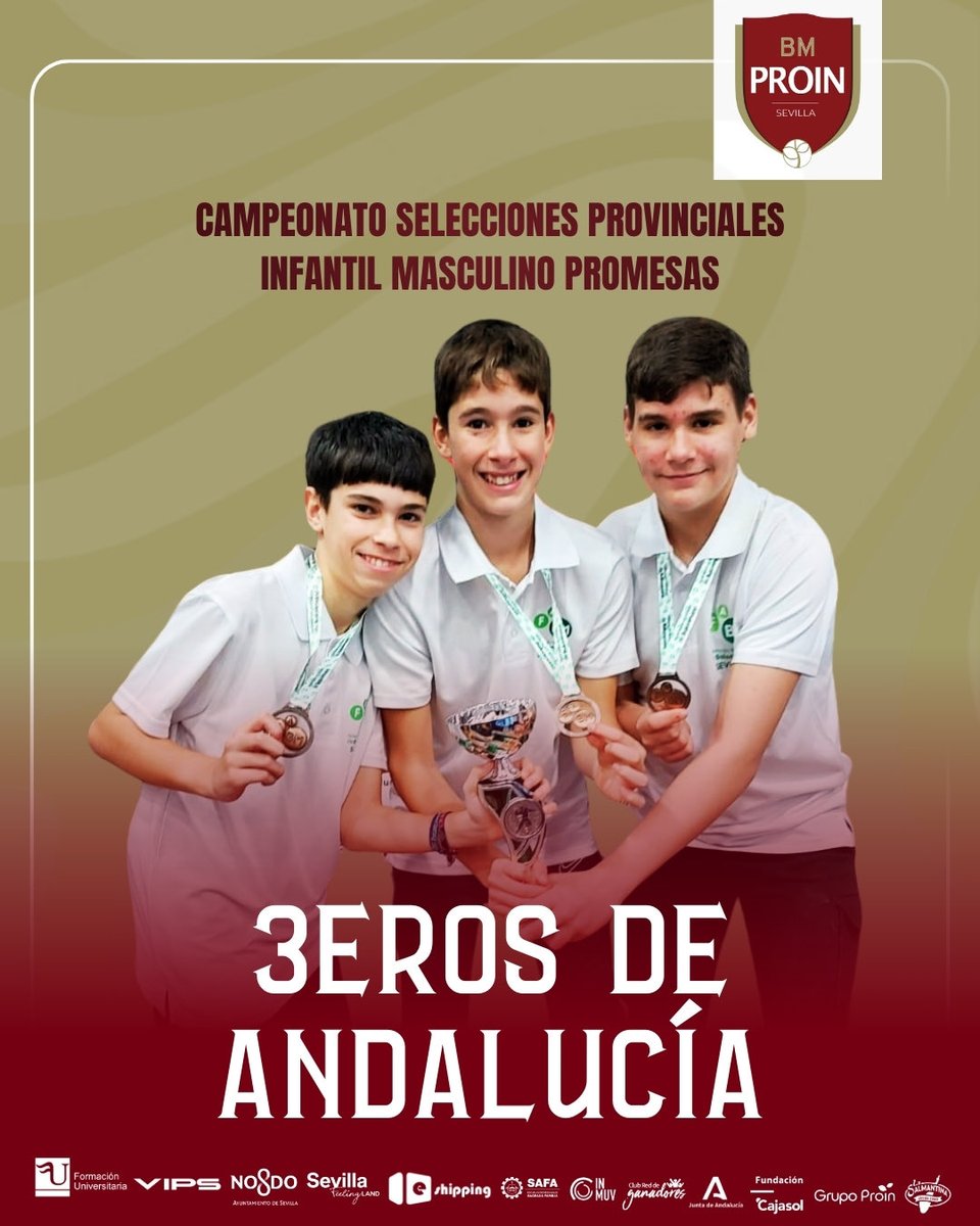 🏆 ¡#CanteraProin! 🏆

Felicitamos a nuestros jugadores
🔴 Rodrigo Oliveros Moreno
🔴 Martín Jordan Mateos
🔴 Hugo López Piñero

por el gran torneo realizado en Puente Genil, logrando un merecidísimo 🥉 Tercer Puesto.

💪 Trabajo, compromiso y talento. A seguir creciendo!