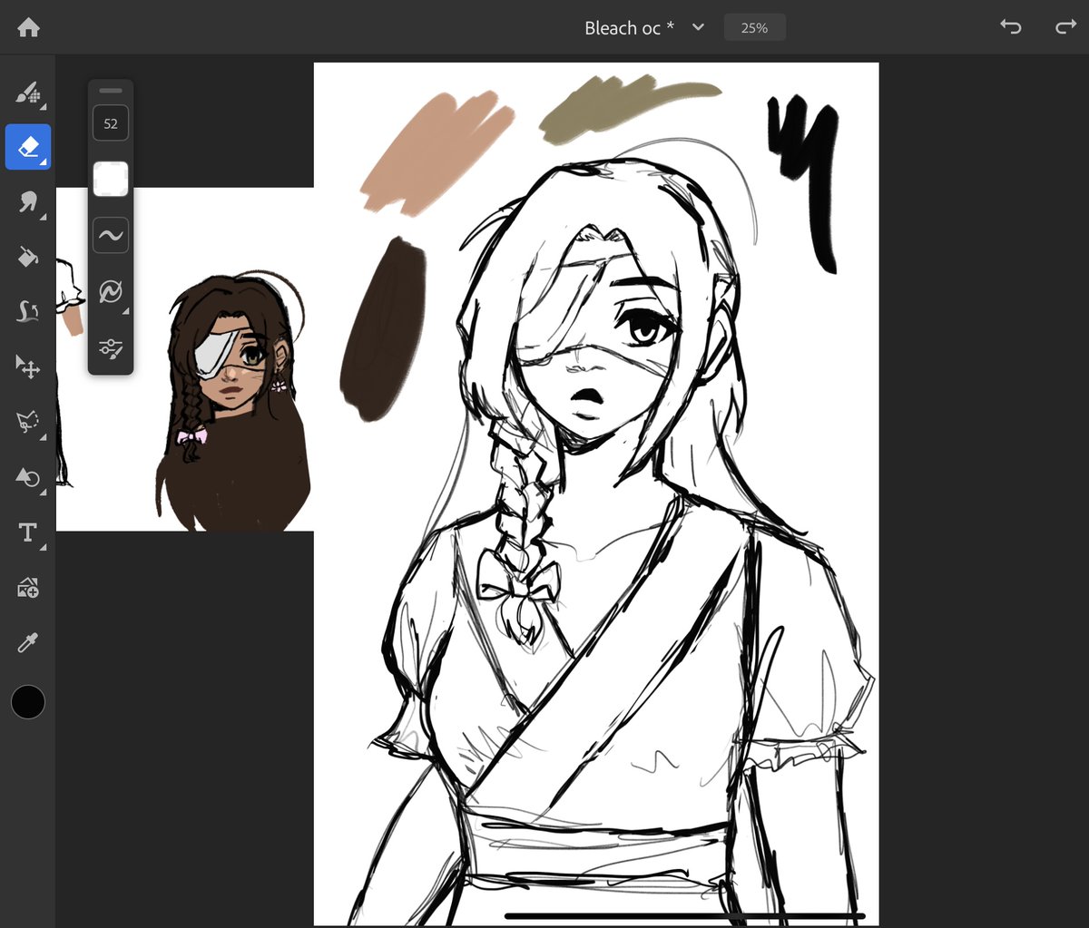 vampmazigh's tweet image. Drawing my nameless bleach oc