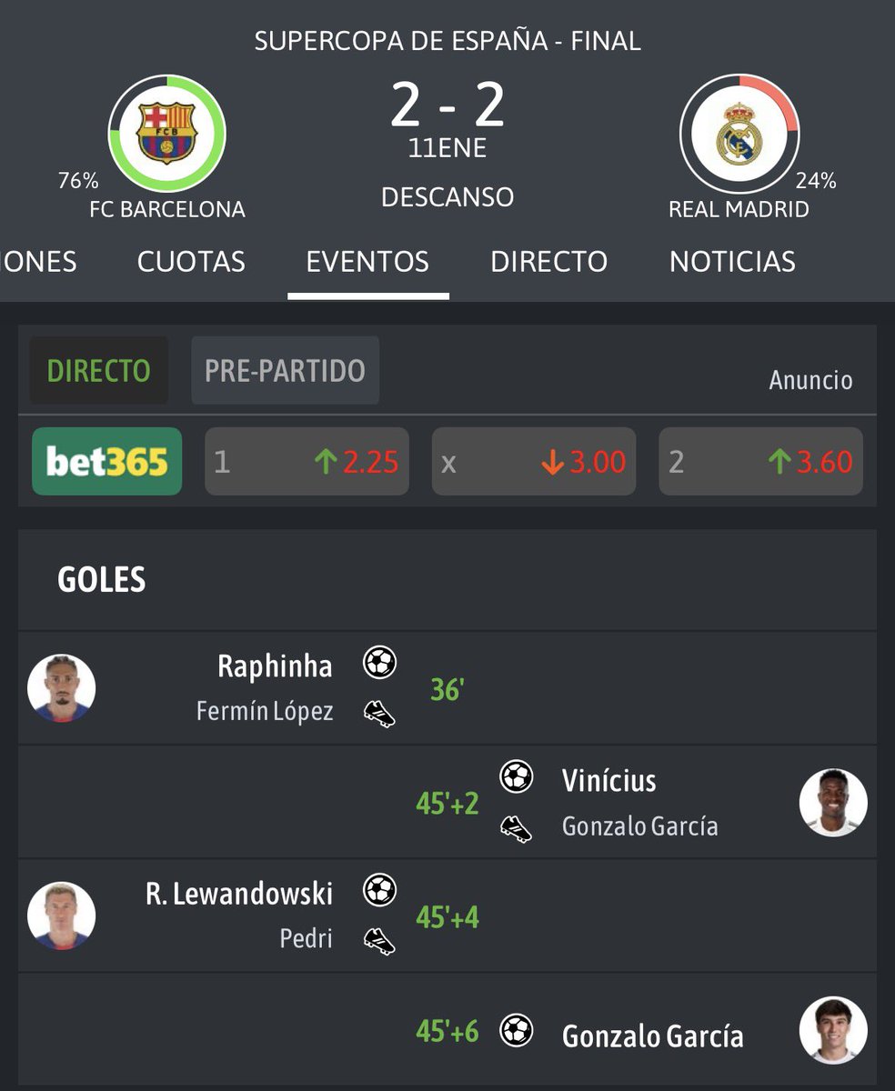 Gabrielxae's tweet photo. Pasó de todo en el tiempo de reposición. Hasta el momento un gran juego, pero con ventaja constante del Barcelona. Vamos @realmadrid hasta el final!!! #HalaMadrid https://t.co/dnaYDiUhYQ