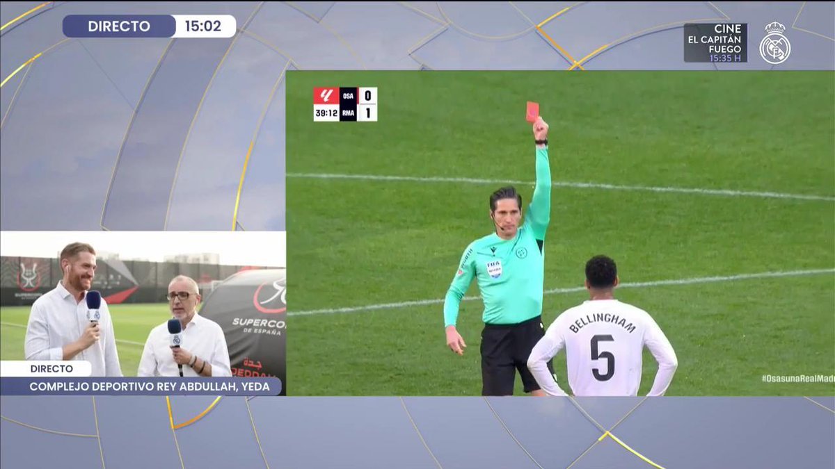 🚨🚨 Just a reminder that Real Madrid TV started a campaign against today's referee Munuera Montero days before the final.

They called him 'Son of Negreira', causing damage and intimidating the referee.

Today, he failed to give deserved yellow cards to Madrid players, and