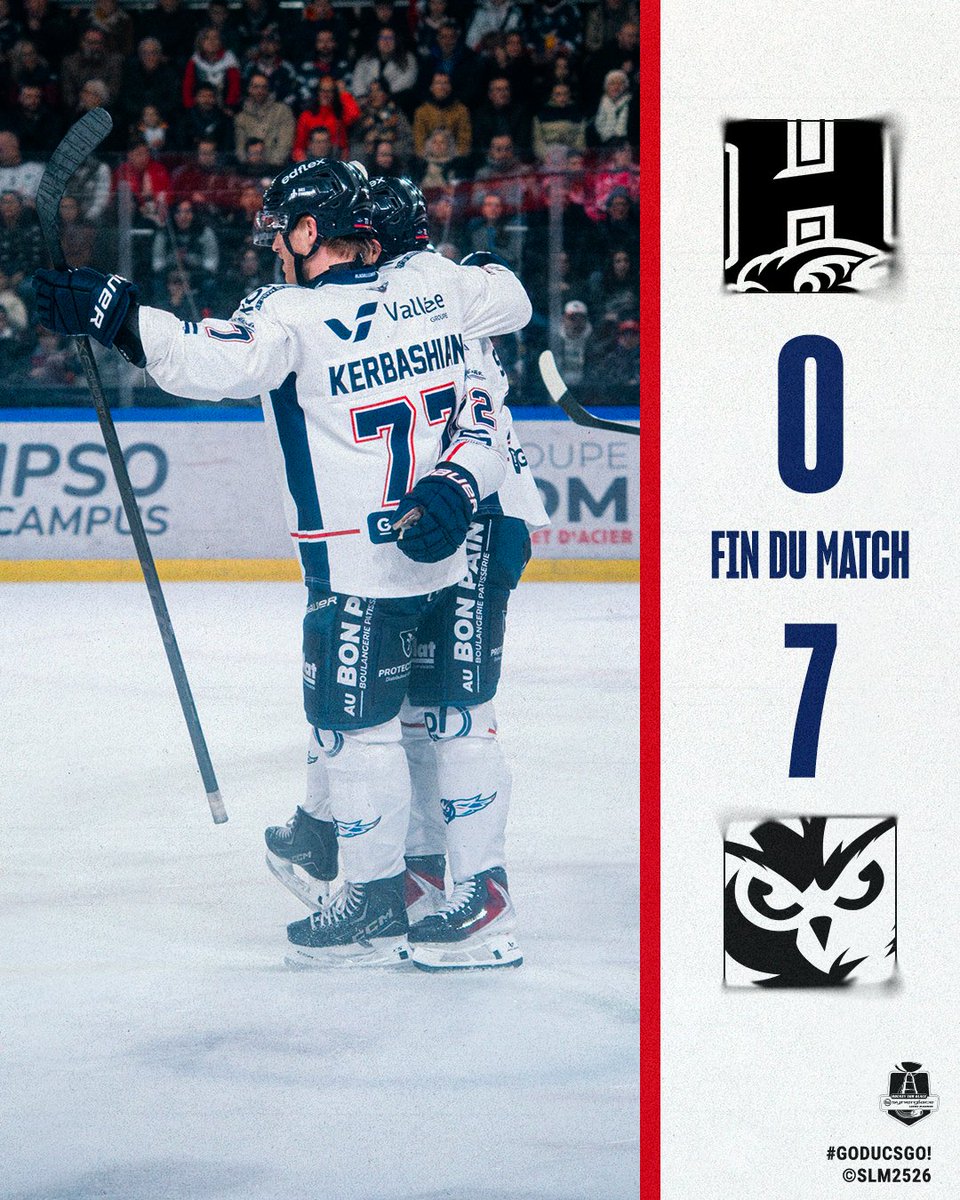 DucsdAngers's tweet image. ⏱️ I Fin du match

ON REPREND 𝐋𝐀 𝐓𝐄̂𝐓𝐄 DU CLASSEMENT !🔥 Un blanchissage, et 7 buteurs différents : scénario parfait pour la confiance avant de partir pour disputer la finale de la Continental Cup à Nottingham 🏒

Anglet 0️⃣ - 7️⃣ Angers

#LaDalleAngevine I #SLMHockey